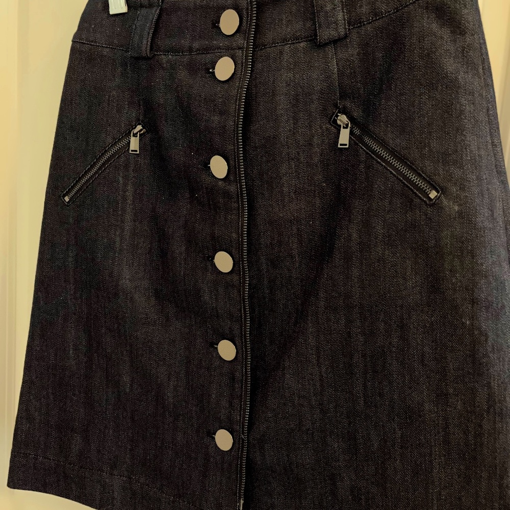 WORTH Denim Biker Jean Skirt NWOT size 0